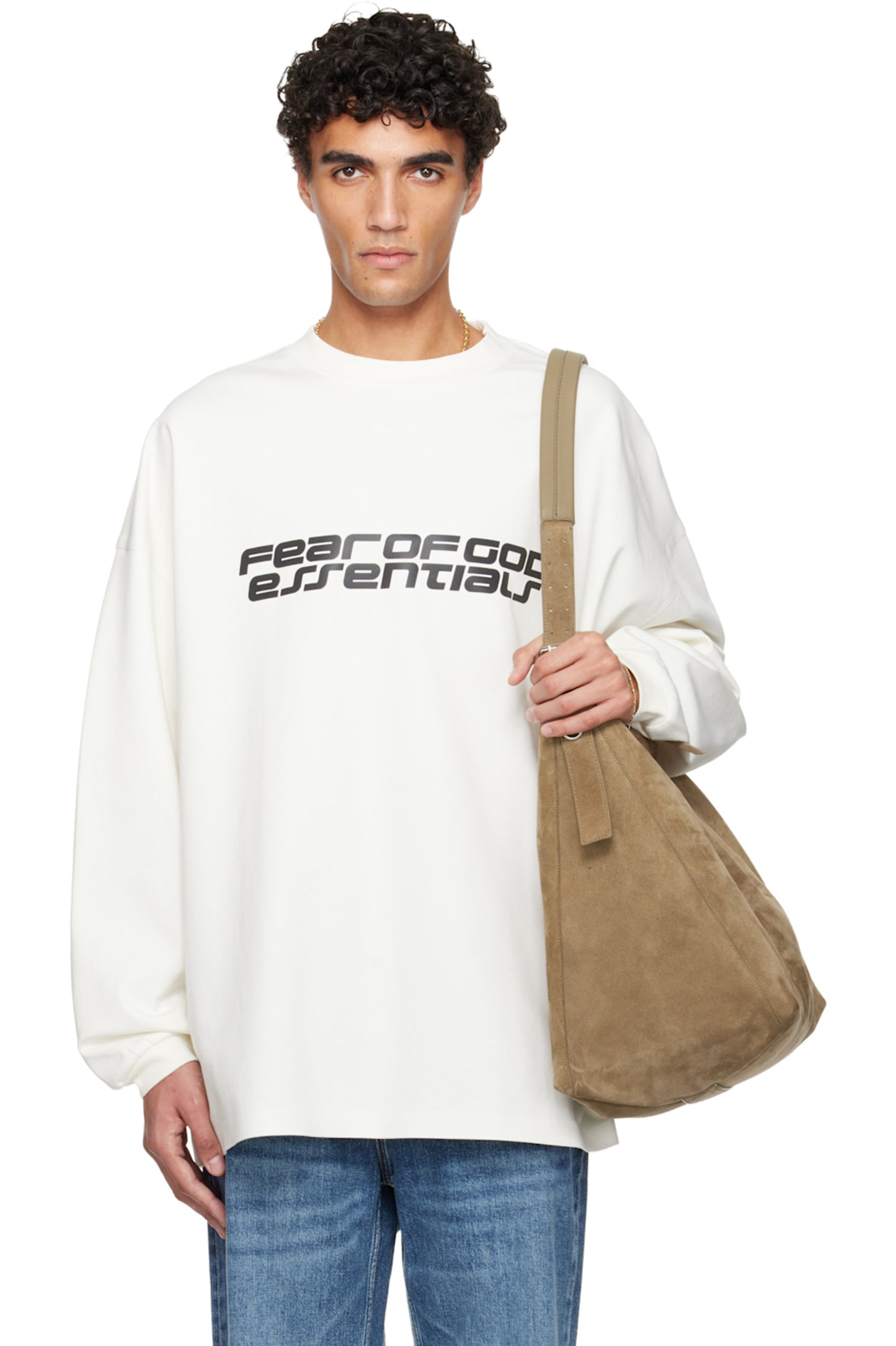 FEAR OF GOD ESSENTIALS WHITE  LONG SLEEVE