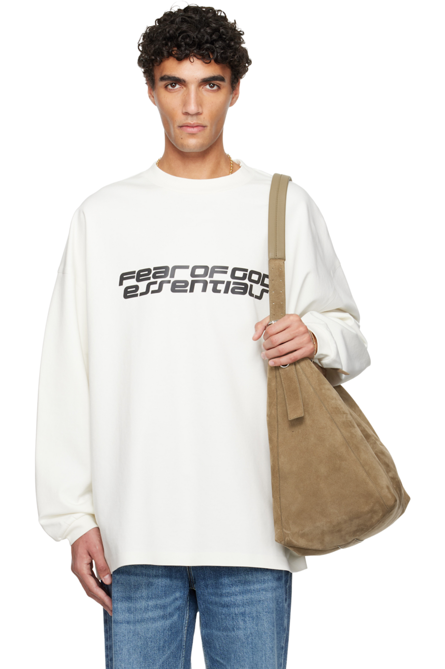 FEAR OF GOD ESSENTIALS WHITE  LONG SLEEVE